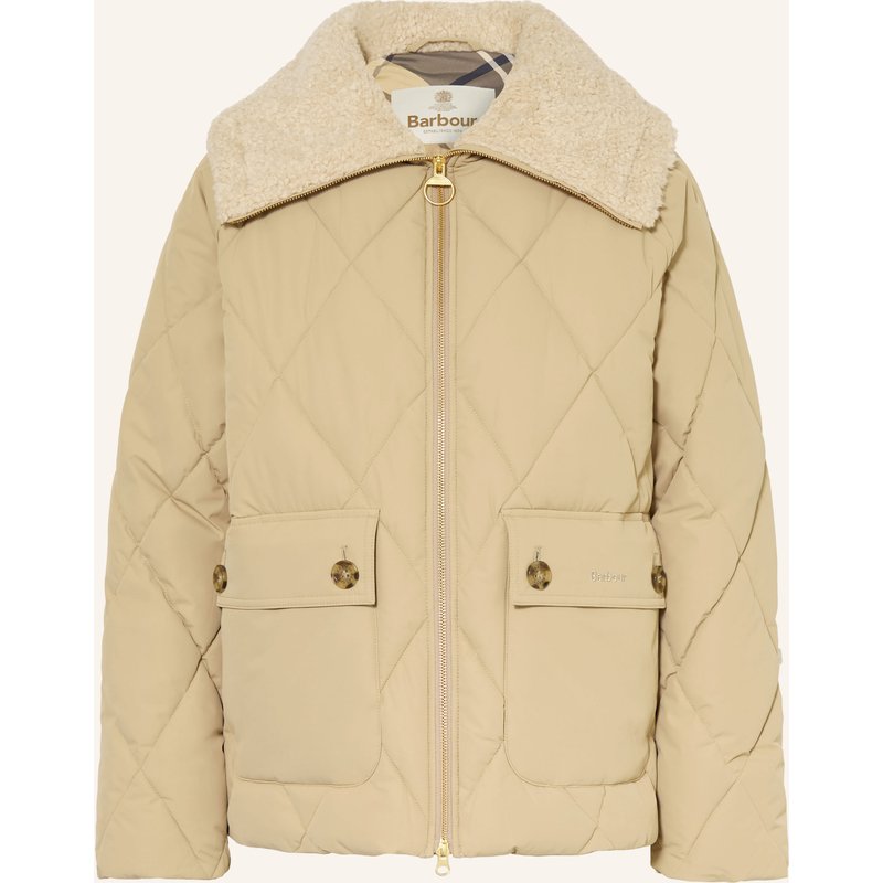 Barbour Steppjacke Eva Mit Kunstfell beige