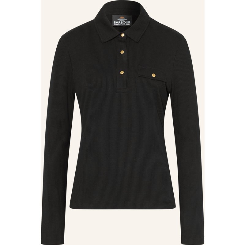 Barbour International Jersey-Poloshirt Ramona schwarz