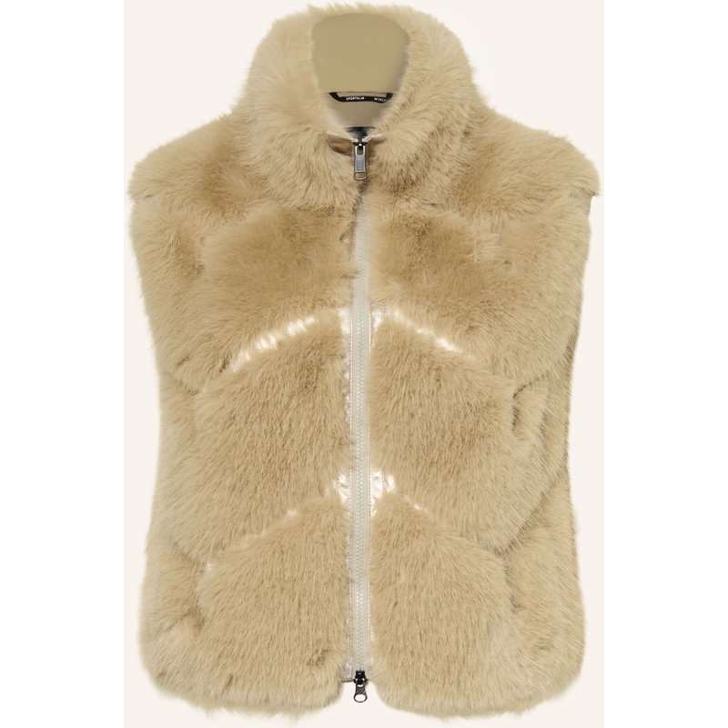 Sportalm Kunstfell-Weste Im Materialmix beige