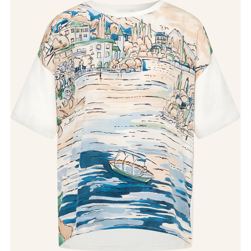 Weekend Max Mara Blusenshirt Terzo Im Materialmix Mit Seide blau
