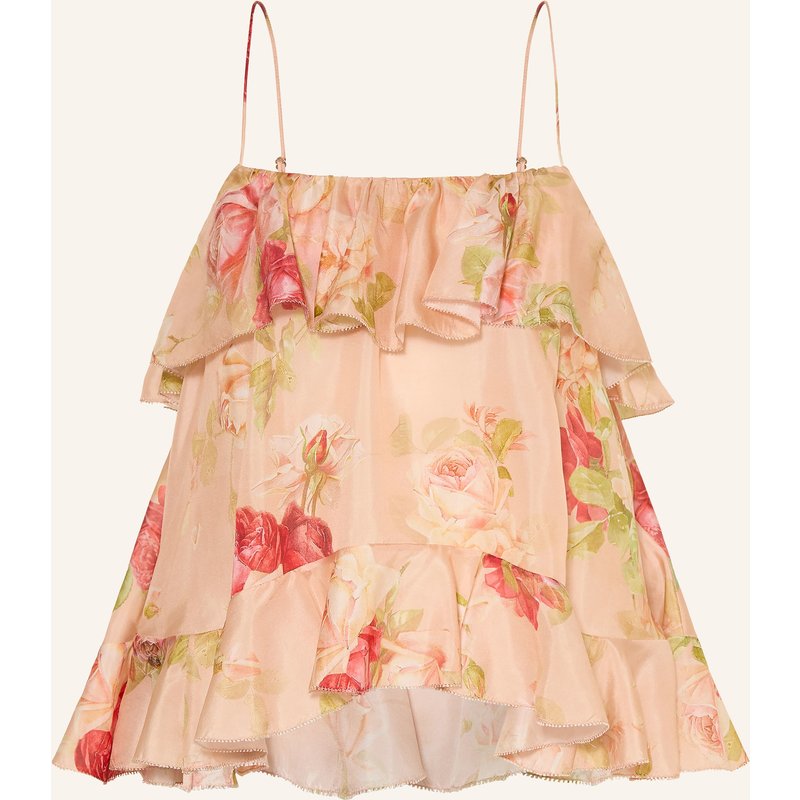 Zimmermann Seidentop Roselight Mit Rüschen Und Volants rosa