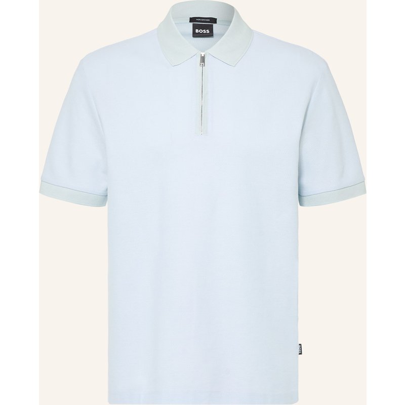 Boss Piqué-Poloshirt Pei blau