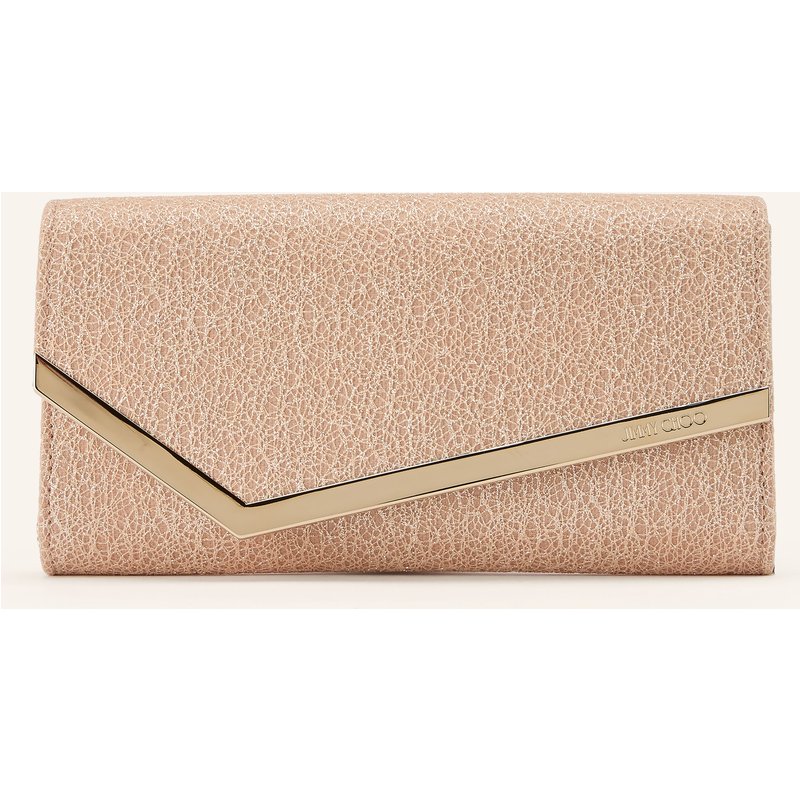 Jimmy Choo Clutch Emmie Mit Glitzergarn rosa