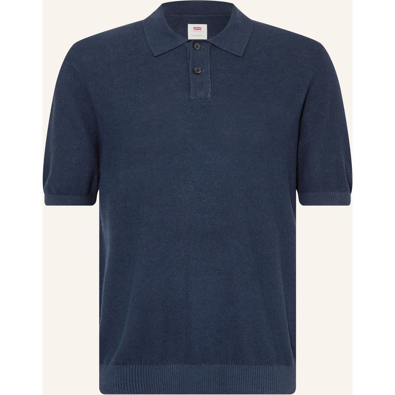 Levi's® Strick-Poloshirt Standard Fit blau
