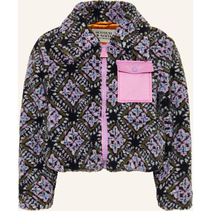 Scotch & Soda Teddyfell-Jacke blau