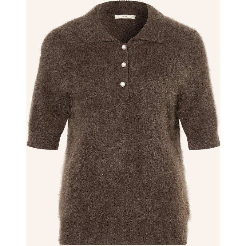 Lilienfels Strick-Poloshirt Aus Cashmere braun