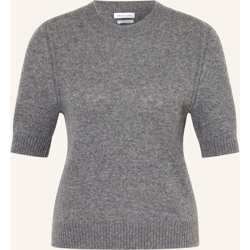 Mrs & Hugs Strickshirt Aus Cashmere grau