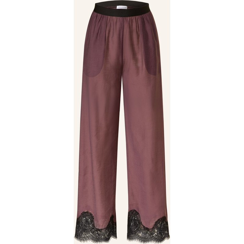Mrs & Hugs Marlenhose Mit Spitze lila