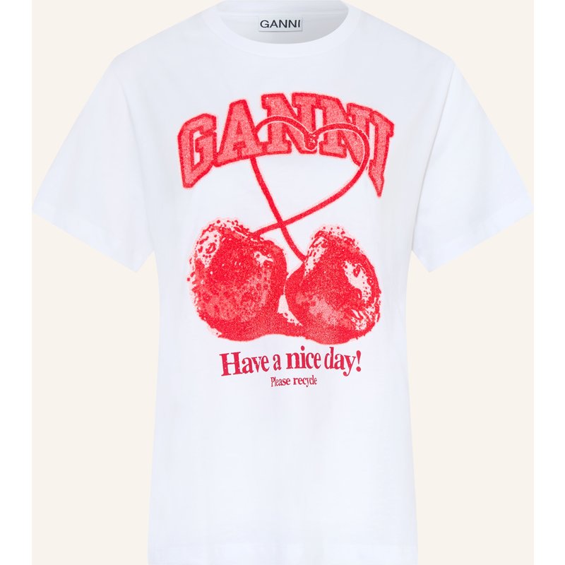 Ganni T-Shirt weiss