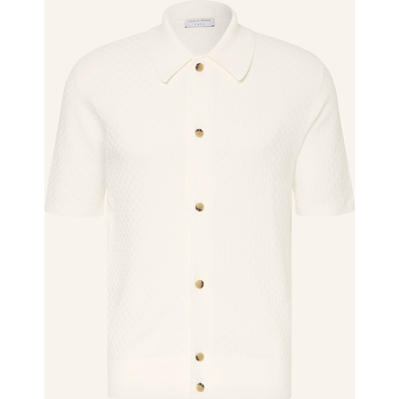 Tiger Of Sweden Strickhemd Araawen Slim Fit weiss