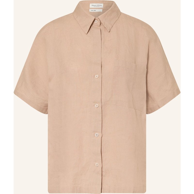Marc O'polo Hemdbluse Aus Leinen beige