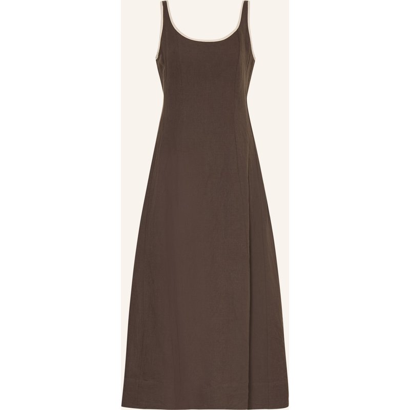Neo Noir Kleid Safinan Mit Leinen braun