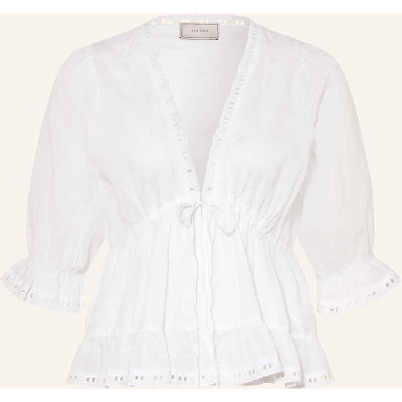 Neo Noir Blusenshirt Adelia Mit Lochspitze weiss