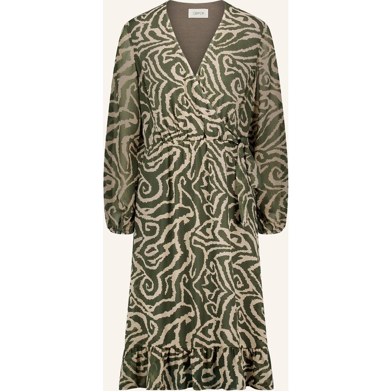 Cartoon Kleid In Wickeloptik beige