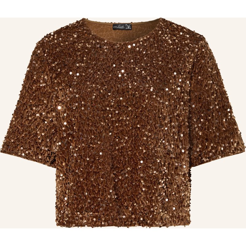 Van Laack Nickishirt Vl-Jorina-Xx Mit Pailletten beige