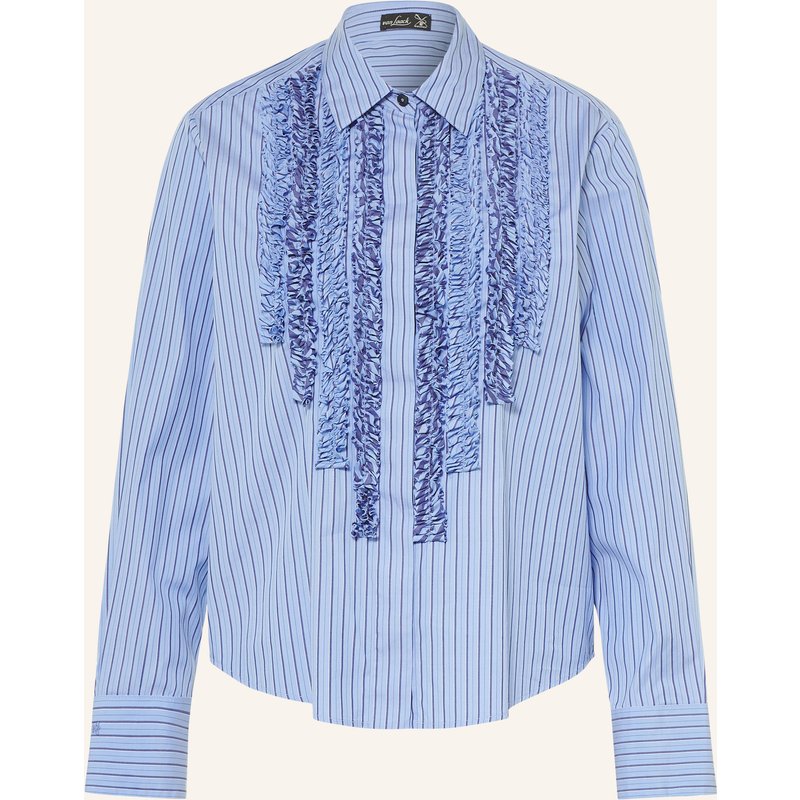 Van Laack Hemdbluse Vl-Azitan-w36fq Mit Rüschen blau