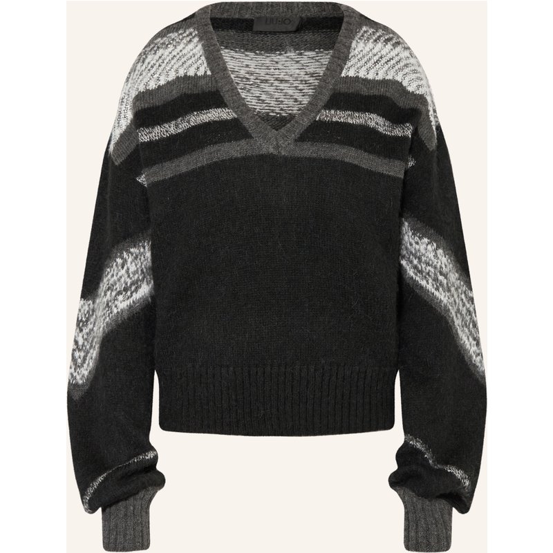 Liu Jo Pullover Mit Glitzergarn Und Schmucksteinen schwarz