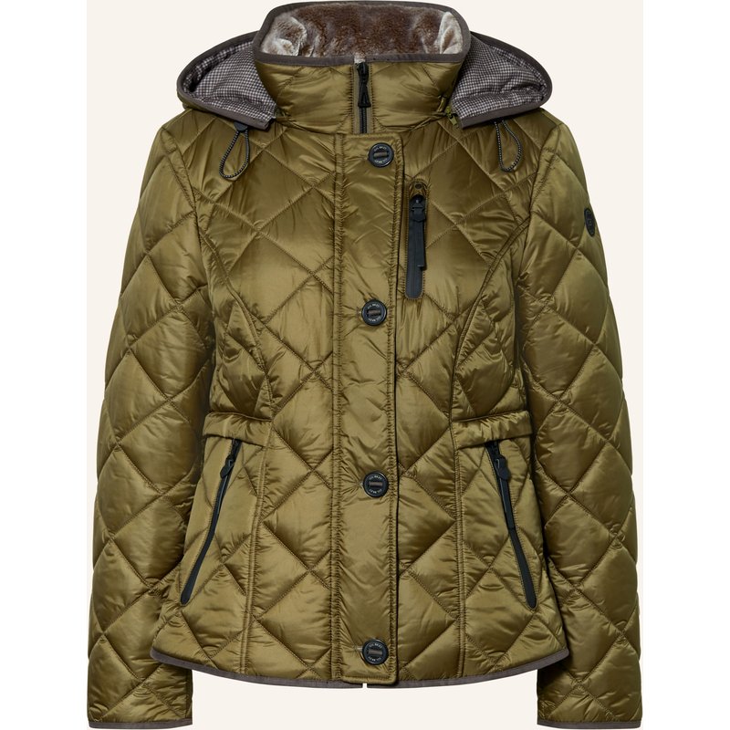 Gil Bret Steppjacke Mit Kunstfell Und Abnehmbarer Kapuze gruen
