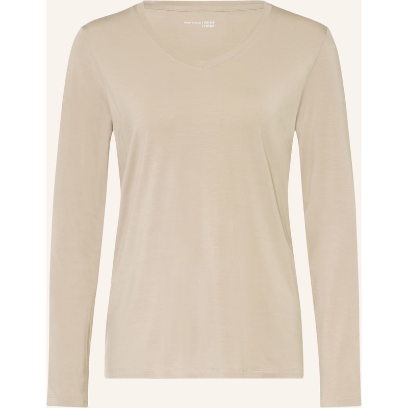 Schiesser Schlafshirt Mix+Relax beige