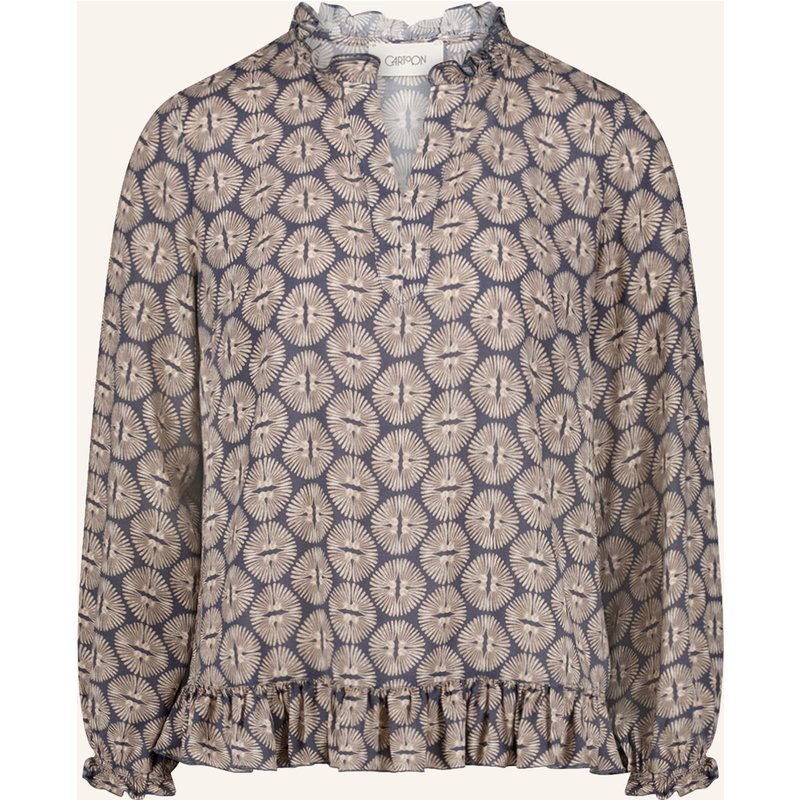 Cartoon Blusenshirt Mit Rüschen blau