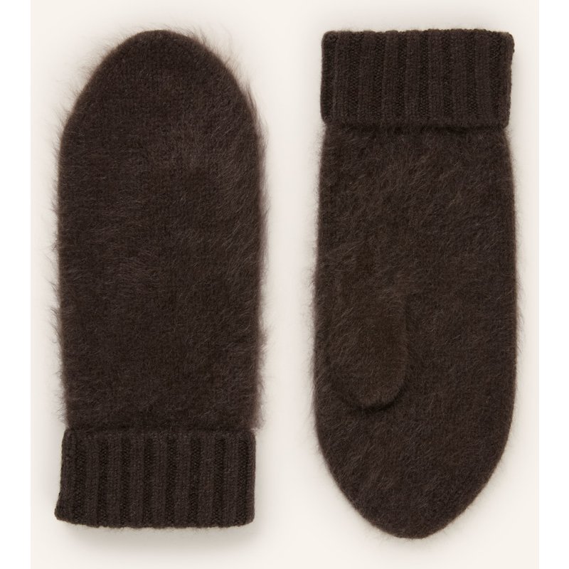 Mrs & Hugs Fäustlinge Aus Cashmere braun