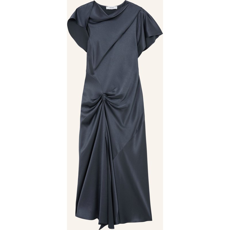 Reiss Satinkleid Sasha Mit Volants grau