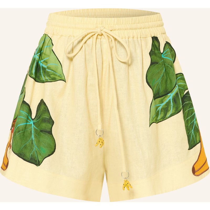 Farm Rio Shorts Banana Grapes Mit Leinen gelb