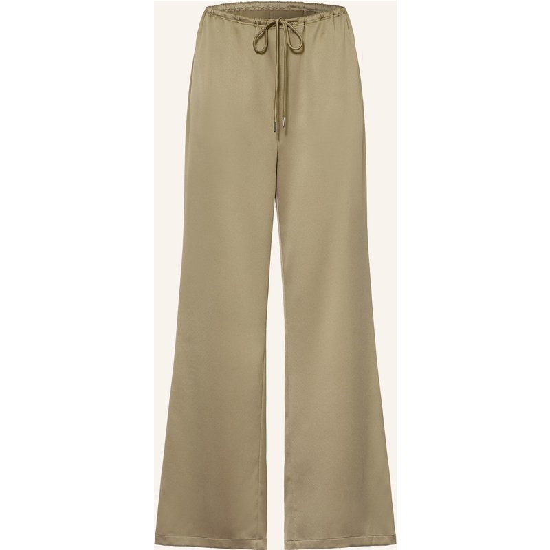 Juvia Marlenehose Florens Aus Satin gruen