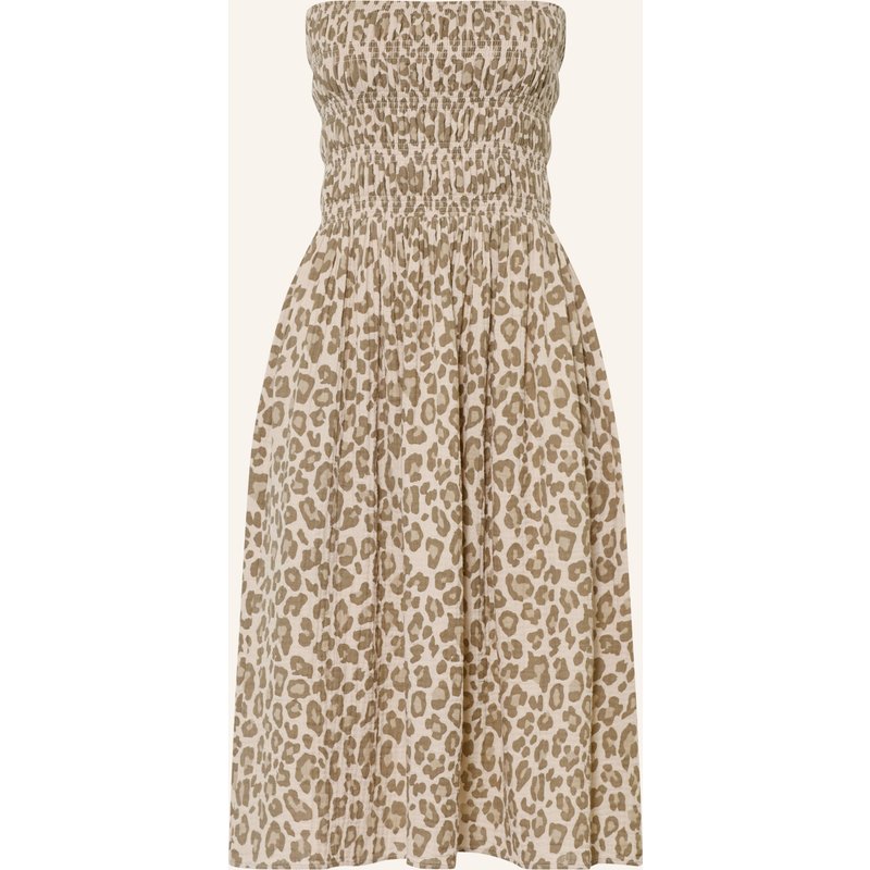 Juvia Off-Shoulder-Kleid Susan Aus Musselin beige