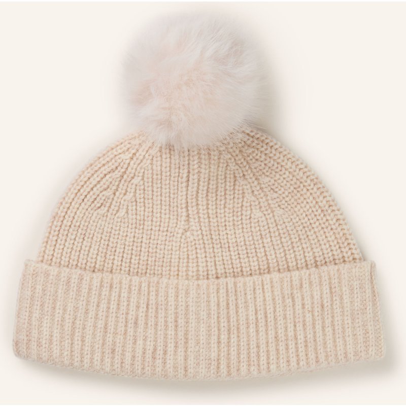 Darling Harbour Mütze Mit Kunstfell beige