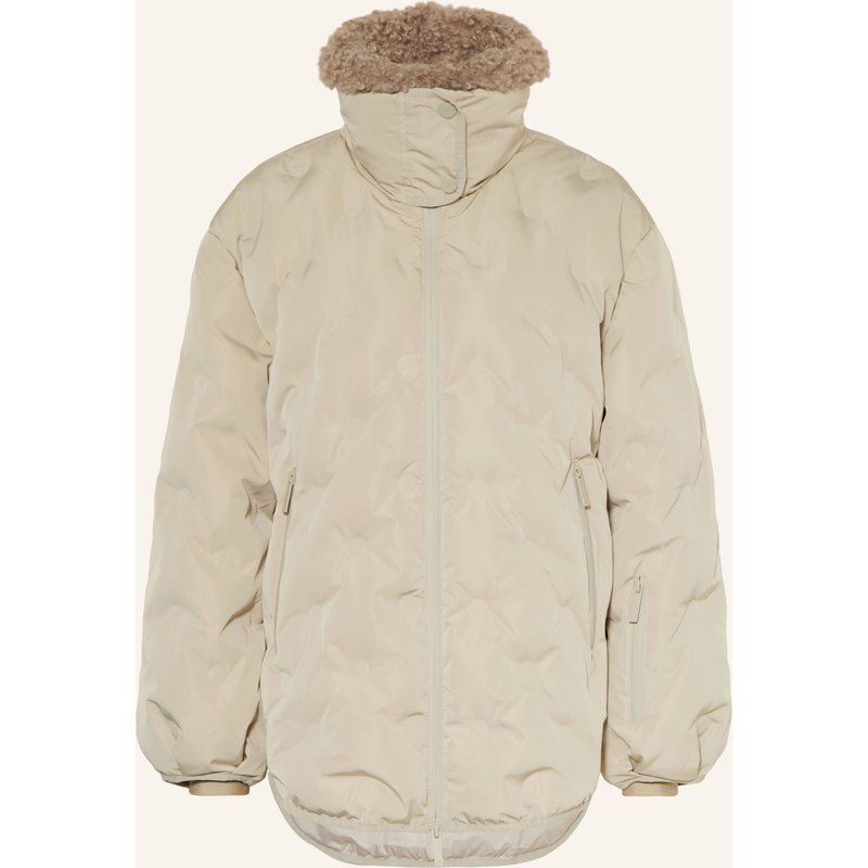 10days Steppjacke Mit Abnehmbarem Kunstfell grau