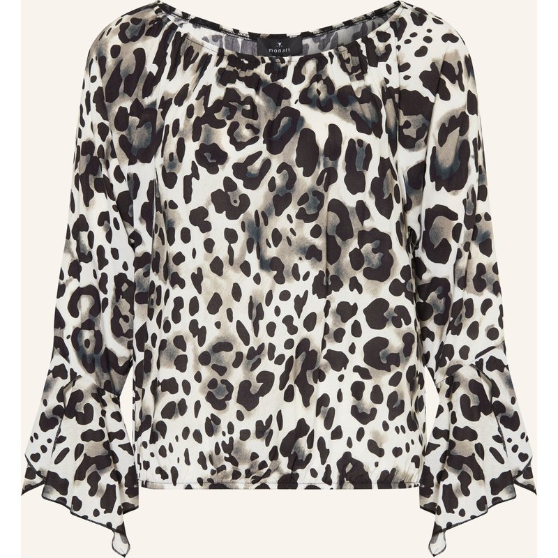 Monari Blusenshirt Mit Volants braun
