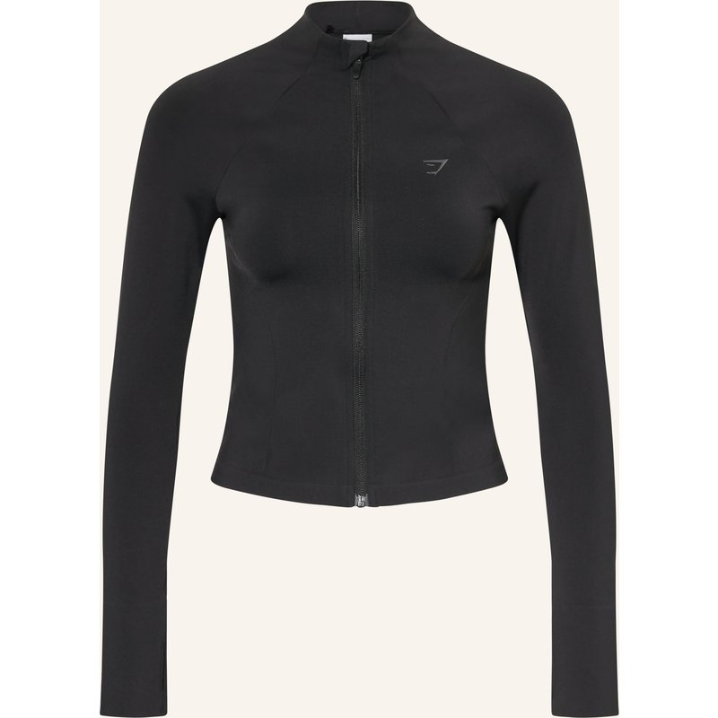 Gymshark Trainingsjacke Soft Sculpt schwarz