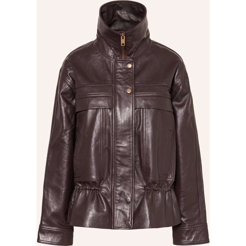 Ba&Sh Lederjacke Kassia rot