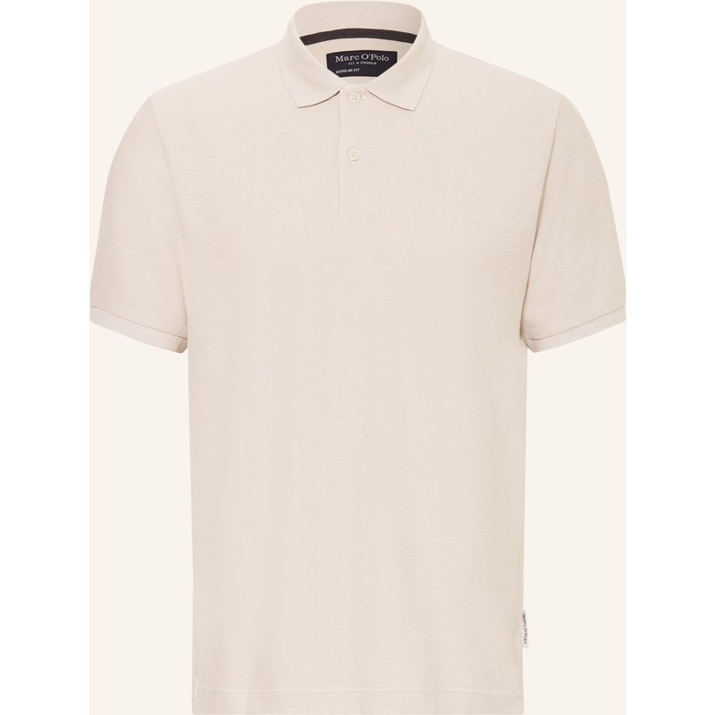 Marc O'polo Jersey-Poloshirt Regular Fit Mit Leinen grau