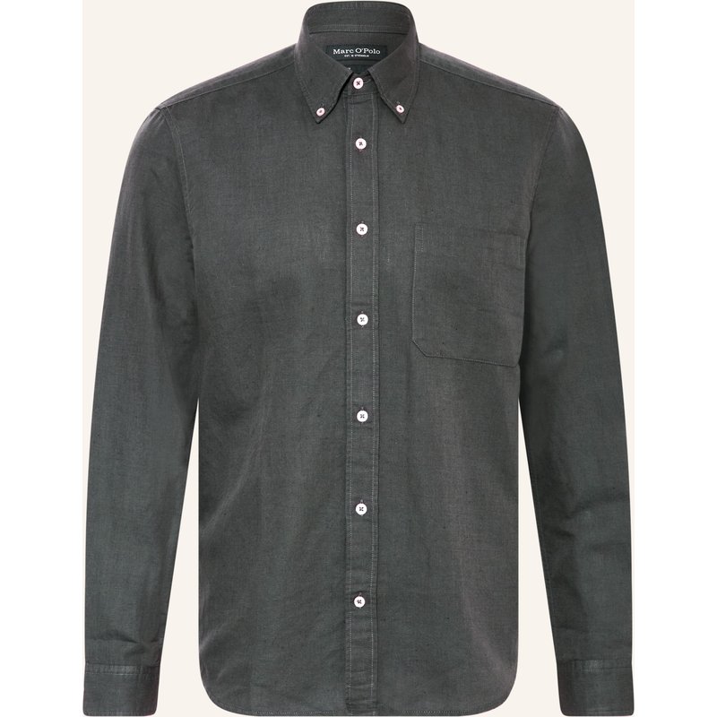 Marc O'polo Hemd Regular Fit Mit Leinen gruen