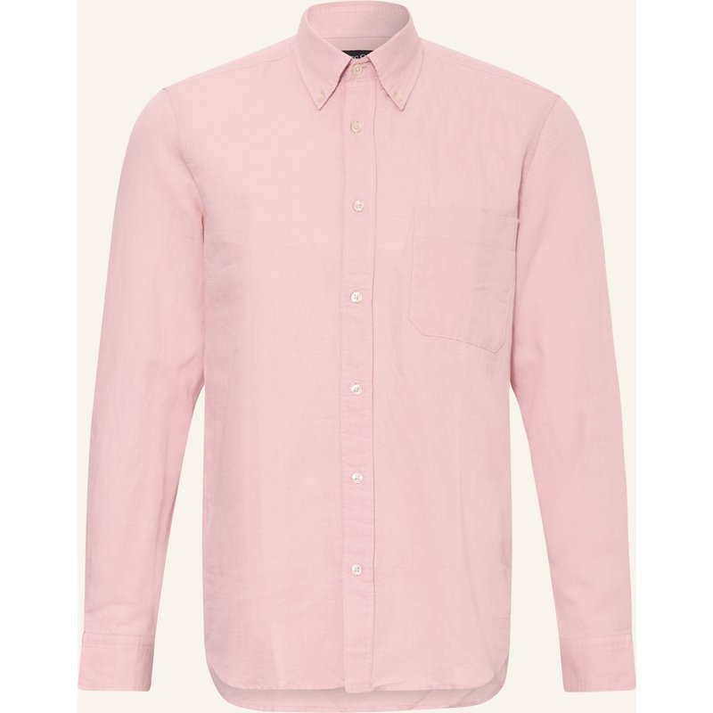 Marc O'polo Hemd Regular Fit Mit Leinen rosa