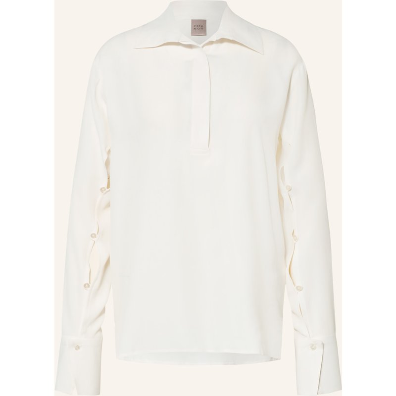 Émanou Blusenshirt Violette Mit Seide weiss