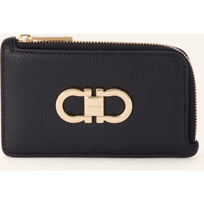 Ferragamo Kartenetui Double Gancio schwarz
