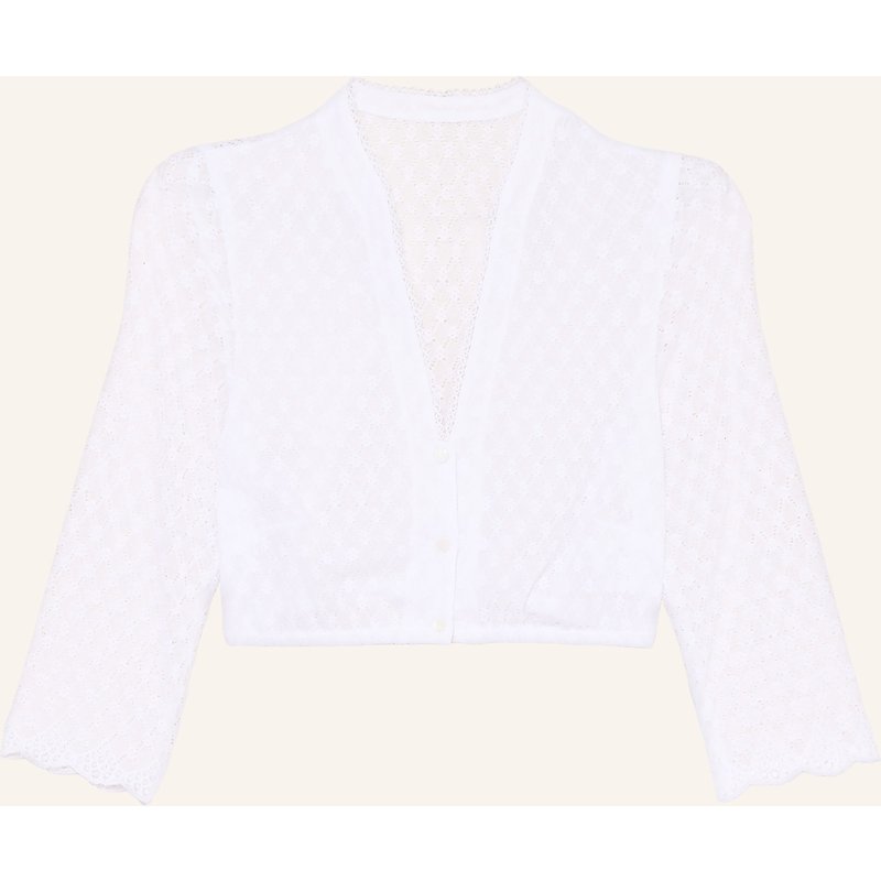 Waldorff Dirndlbluse Sissi Aus Spitze Mit 3/4-Arm weiss