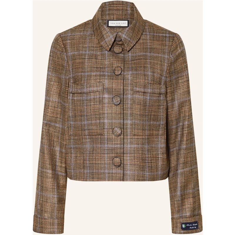 Sem Per Lei Kastenjacke braun