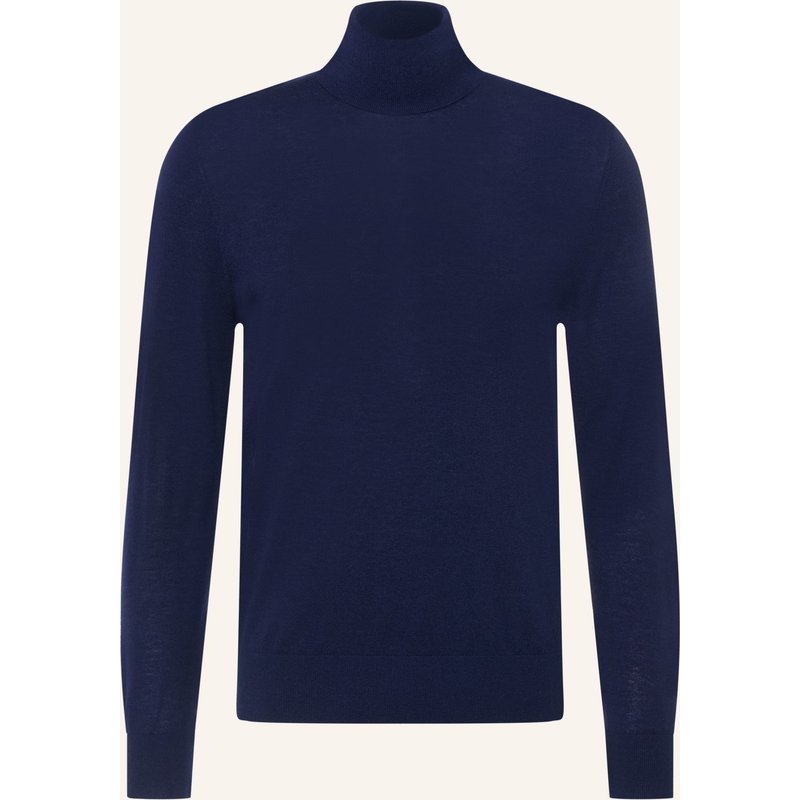Chas Rollkragenpullover Aus Merinowolle blau