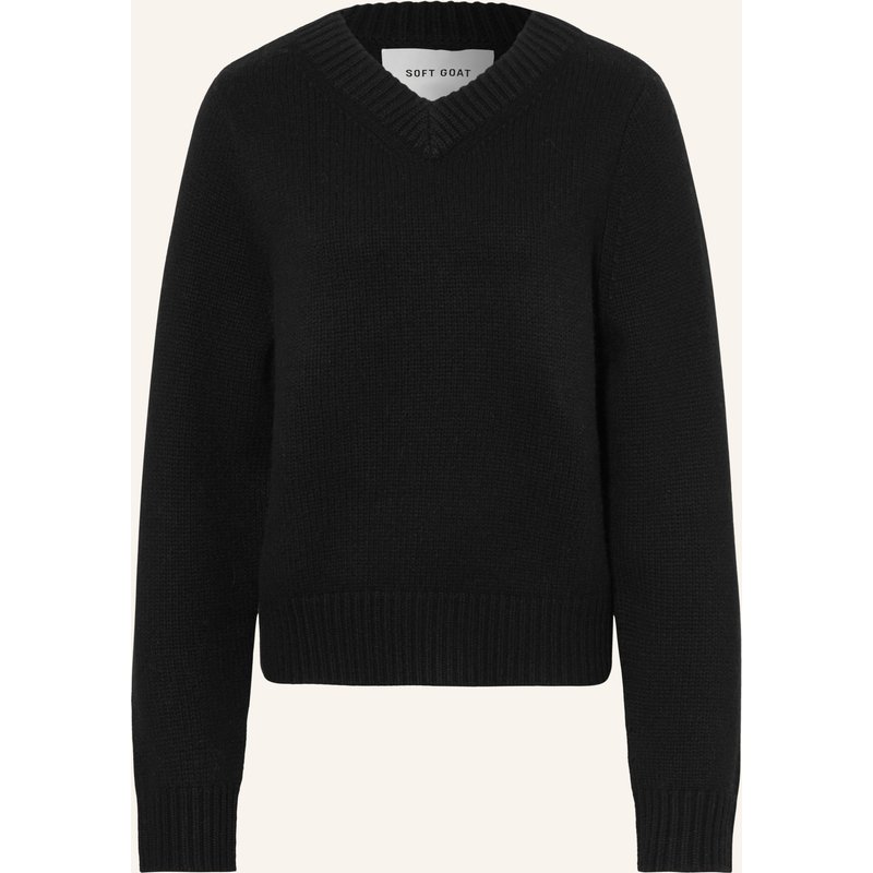 Soft Goat Cashmere-Pullover schwarz