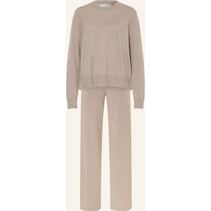 Soft Goat Set: Cashmere-Pullover Und Cashmere-Hose grau