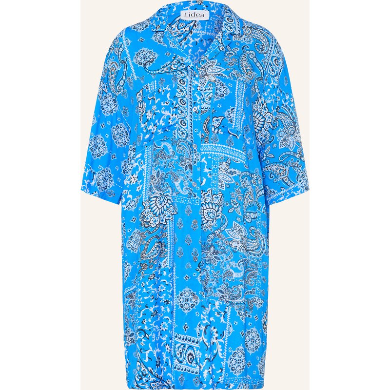 Lidea Strandkleid Bandana Mit 3/4-Arm blau