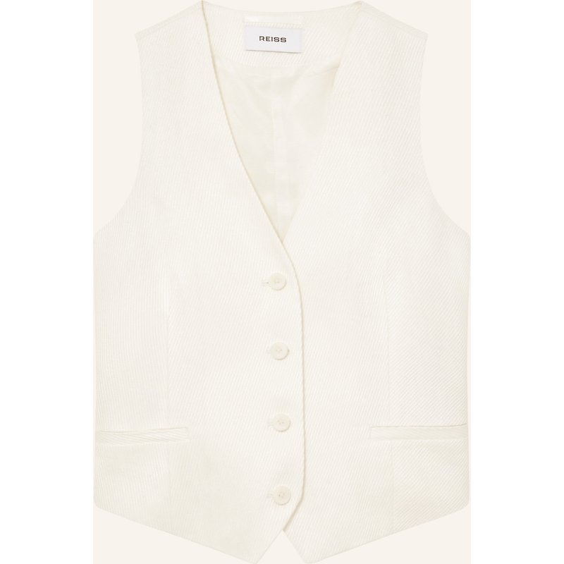 Reiss Blazerweste Alyx Mit Leinen weiss