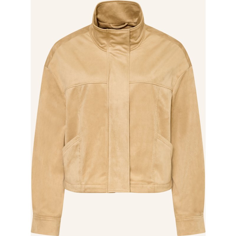 Someday Kastenjacke Neila In Lederoptik beige