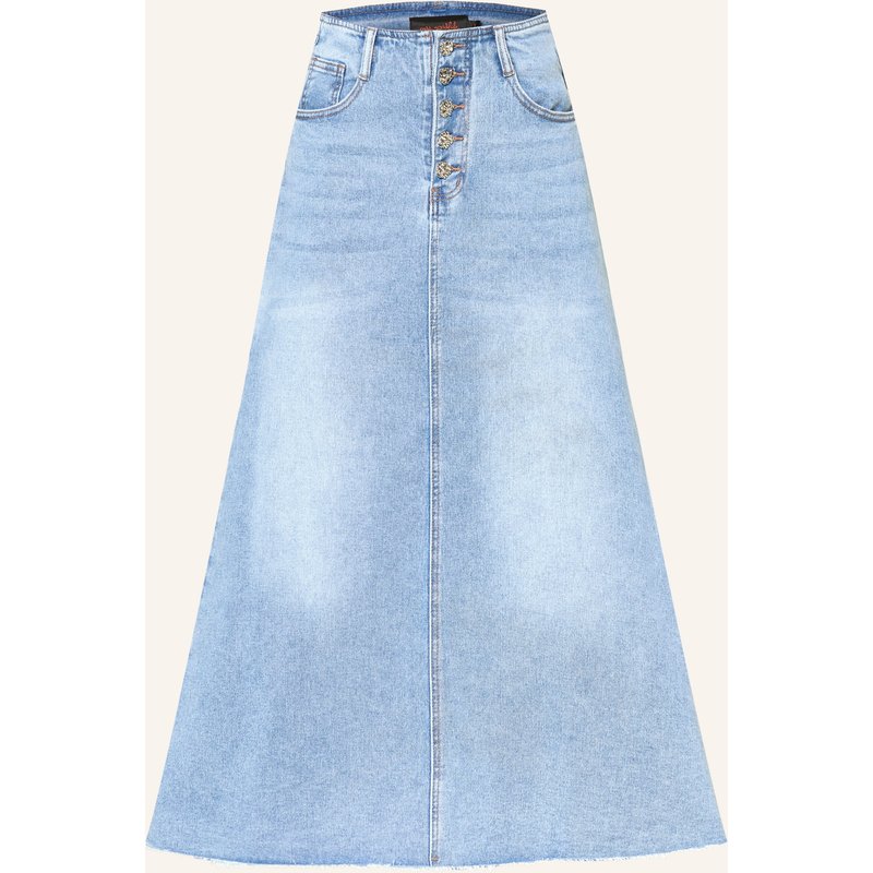 Miss Goodlife Jeansrock Mit Schmucksteinen blau