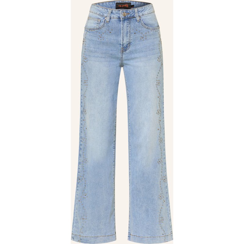 Miss Goodlife Flared Jeans Mit Nieten blau