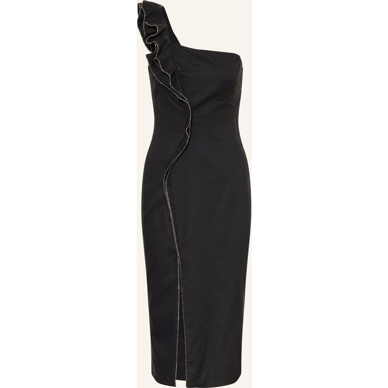 Ba&Sh One-Shoulder-Kleid Silla Mit Schmucksteinen Und Volants schwarz